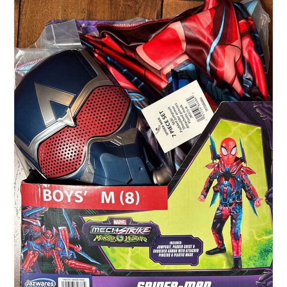 Marvel Spider-Man "Monster Hunters" Kids Costume Size, M (8), NEW! - Picture 5 of 6